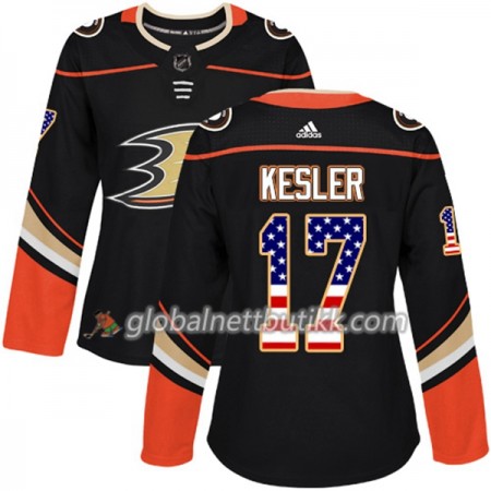 Anaheim Ducks Hockeydrakt Ryan Kesler 17 2017-2018 USA Flag Fashion Svart Adidas Authentic - Dame